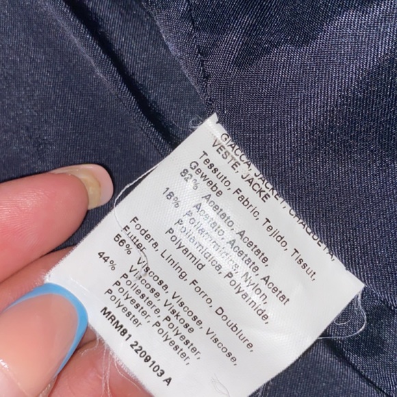 Marina Rinaldi blue striped blazer size 21(L/12) - Picture 6 of 6